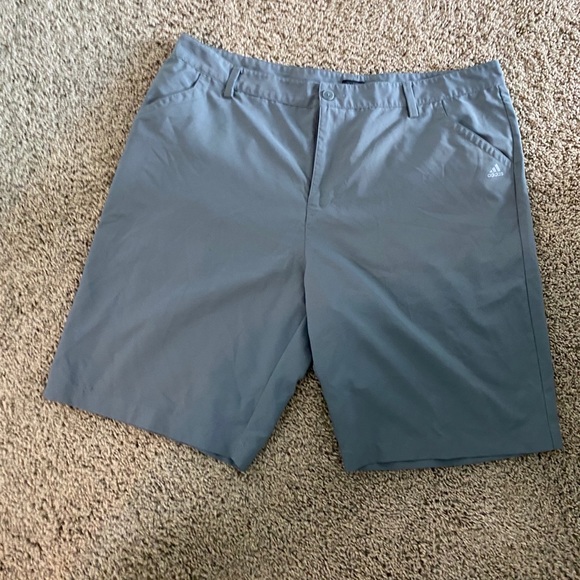 white adidas golf shorts